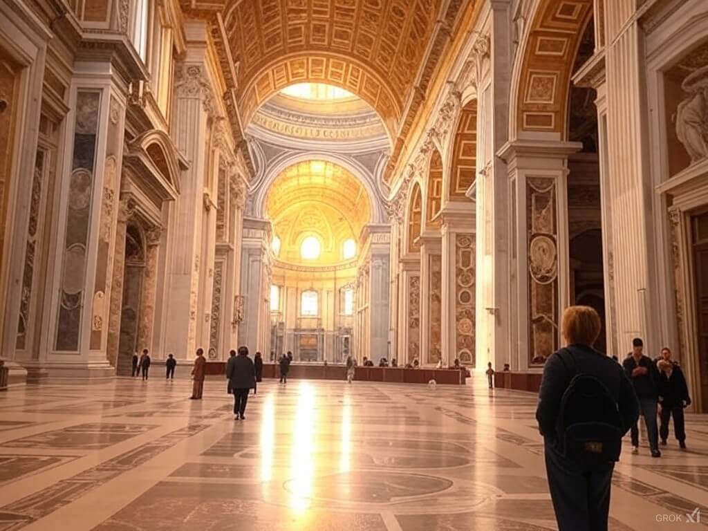 Top 10 Italy UNESCO World Heritage Sites You Must Visit 5 An interior view of St. Peters Basilica in Vatican City showcasing its stunning architecture