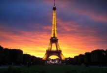 5 Powerful Ways to Enjoy Eiffel Tower Light Shows: A Comprehensive Guide Eiffel Tower at sunset